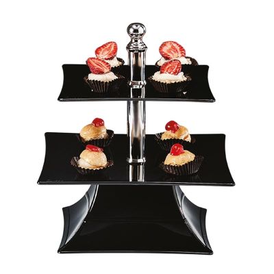 Zicco ZCP-630 Polikarbon Teşhir Standı, 2 Katlı, 24 cm, Siyah - 1