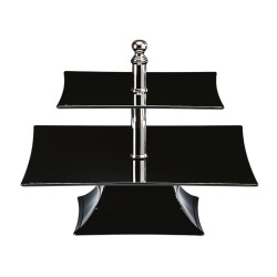 Zicco ZCP-631 Polikarbon Teşhir Standı, 2 Katlı, 25x35x29 cm, Siyah - Zicco