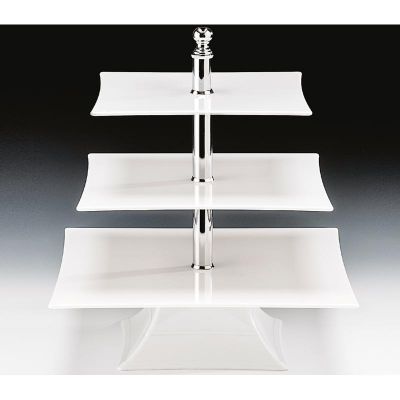 Zicco ZCP-638 Polikarbon Teşhir Standı, 3 Katlı, 44 cm, Beyaz - 1