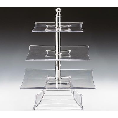 Zicco ZCP-632 Polikarbon Teşhir Standı, 3 Katlı, 39 cm, Şeffaf - 1