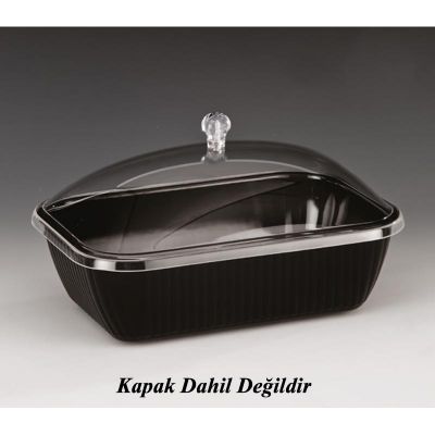 Zicco ZCP-400 Polikarbon Teşhir Kasesi, 18x27x8 cm, Siyah - 2
