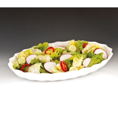 Zicco ZCP-296 Polikarbon Oval Teşhir Tabağı, 41.5x29.5x5.5 cm, Beyaz - 1