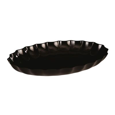 Zicco ZCP-296 Polikarbon Oval Teşhir Tabağı, 41.5x29.5x 5.5 cm, Siyah - 1