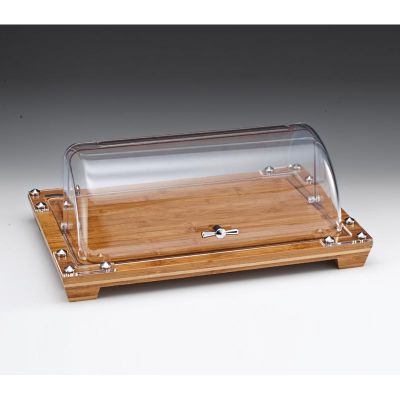Zicco ZCP-531 Ahşap Altlı Rolltop Polikarbon Kapaklı Küçük Muhafaza Kabı, 48x32 cm - 1