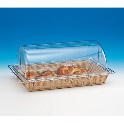 Zicco ZCP-393 Rolltop Polikarbon Kapaklı Hasır Teşhir Sepeti, GN 1/1 - 1