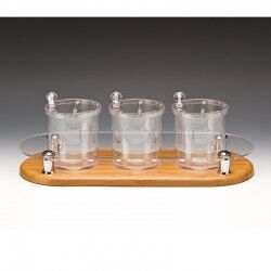 Zicco ZCP-576 Ahşap Altlı Polikarbon Sosluk Reçellik Baharatlık Standı, 0.75 L, 48x19 cm - 2