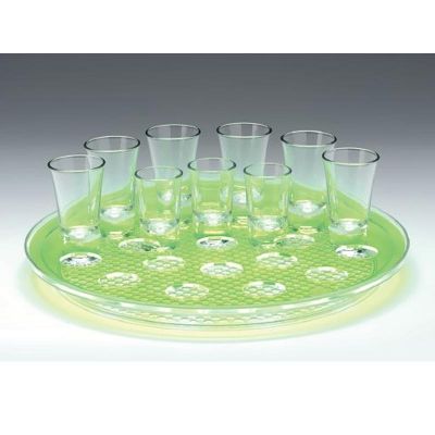 Zicco ZCP-312 Polikarbon Tepsili Shoot Servis Standı, 21'li, 34 cm, Yeşil - 1
