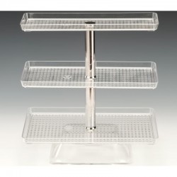 Zicco ZCP-548 Tepsili Polikarbon Teşhir Standı, 47, 5 cm, Şeffaf - Zicco