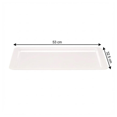 Zicco ZCP-600 Polikarbon Teşhir Tepsisi, 32.5x53 cm, Beyaz - Zicco (1)