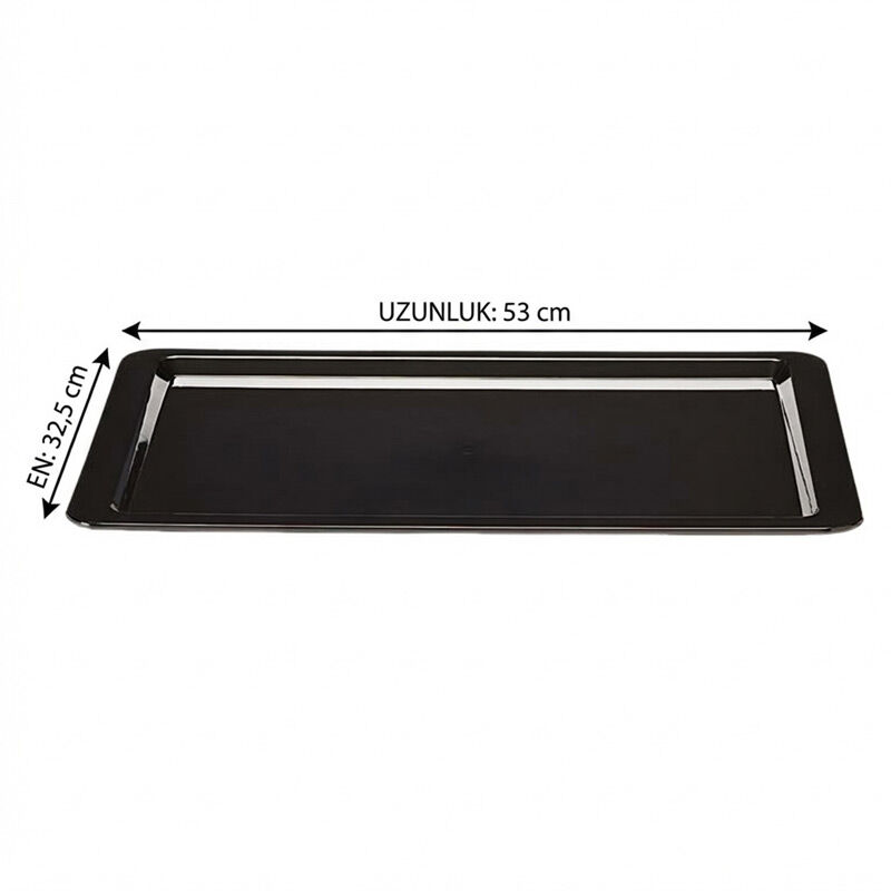 Zicco ZCP-600 Polikarbon Teşhir Tepsisi, 32.5x53 cm, Siyah - Zicco