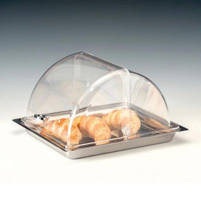 Zicco ZCP-714 Rolltop Kapaklı Polikarbon Muhafaza Kabı, GN 1/2, 30x36 cm - 1