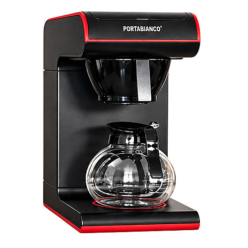 Portabianco TMRFKSK1P Tek Potlu Filtre Kahve Makinesi, 1.8 L, Siyah Kırmızı 