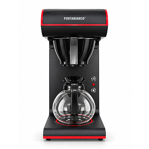 Portabianco TMRFKSK1P Tek Potlu Filtre Kahve Makinesi, 1.8 L, Siyah Kırmızı - 2