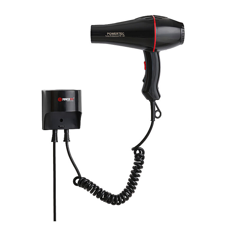 Powertec TR-301 Profesyonel Otel Tipi Saç Kurutma ve Fön Makinesi, 2500 W, Siyah - Powertec