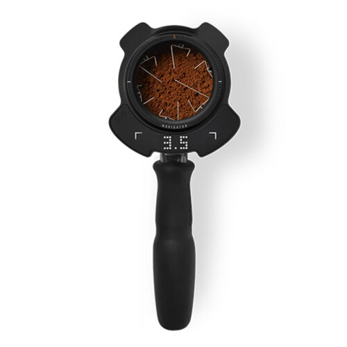 Puqpress Puq Prep Navigator Portafiltre Kahve Mikseri, 58.3 mm, Siyah 