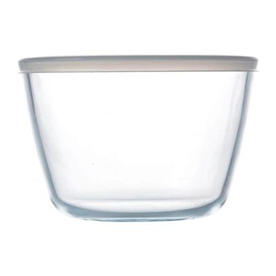 Pyrex 152P001/7048 حاوية تخزين دائرية بغطاء، 0.6 لتر - Pyrex