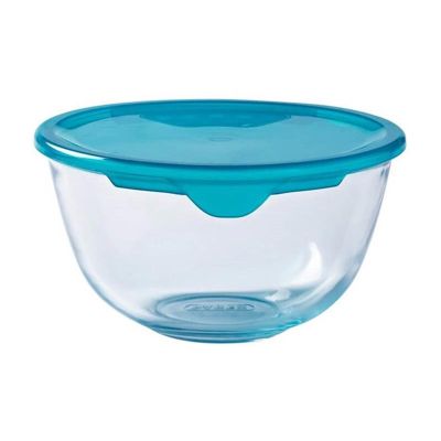 Pyrex 180P000/7043 Kapaklı Cam Kase, 2 L - 1