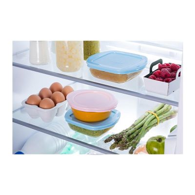 Pyrex 206PAV5/6245 Kapaklı Yuvarlak Saklama Kabı, 0.35 L, Pembe - 2