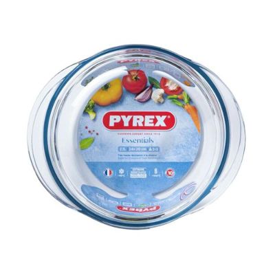 Pyrex 208A000/7743 Kapaklı Cam Yuvarlak Fırın Kabı, 3 L - 2