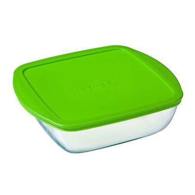 Pyrex 212P000 Kare Saklama ve Fırın Kabı, 2.2 L - 1