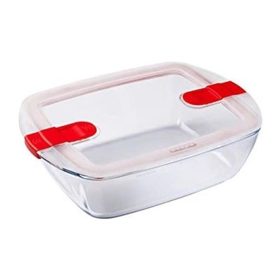 Pyrex 216PH00/7144 Kapaklı Mikrodalga Saklama Kabı, 2.5 L - 1