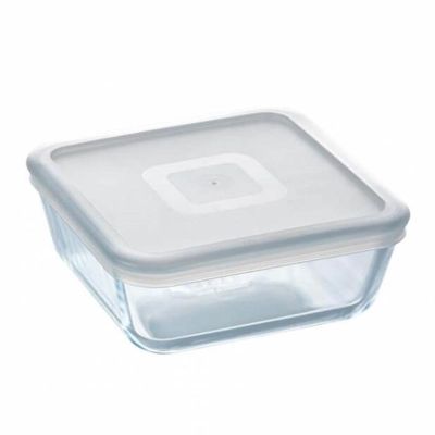 Pyrex 218P001/7046 Kare Kapaklı Saklama Kabı, 0.9 L - 1