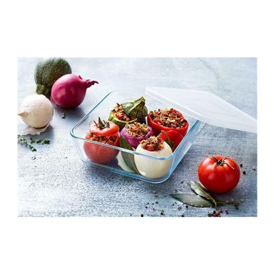 Pyrex 219P001/7044 Kapaklı Kare Saklama Kabı, 2 L - 4