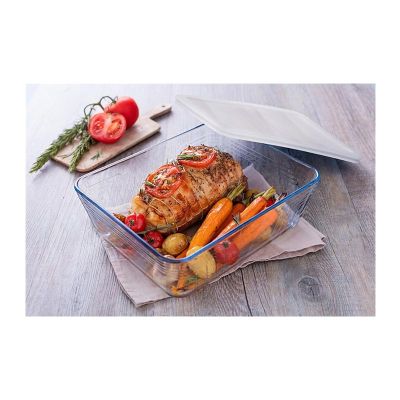 Pyrex 242P000/7046 Kapaklı Dikdörtgen Saklama Kabı, 1.5 L - 2