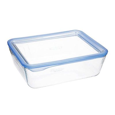 Pyrex 243A000/7044 Kapaklı Cam Saklama Kabı, 2.6 L - 1