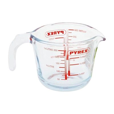 Pyrex 259B000/7016 كوب قياس زجاجي، 0.25 لتر - Pyrex