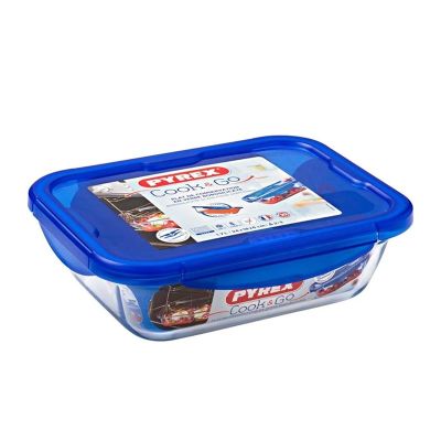 Pyrex 282PG00/7145 Kapaklı Dikdörtgen Saklama Kabı, 1.7 L - Pyrex