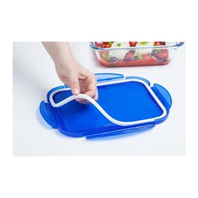 Pyrex 282PG00/7145 Kapaklı Dikdörtgen Saklama Kabı, 1.7 L - Pyrex