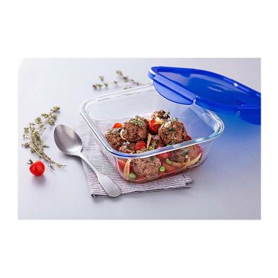 Pyrex 285PG00/7146 Kapaklı Kare Saklama Kabı, 0.8 L - 2