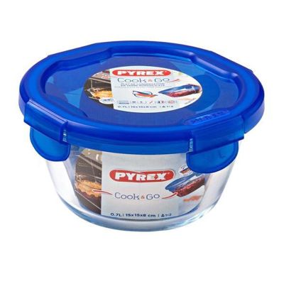Pyrex 287PG00/7146 Kapaklı Yuvarlak Saklama Kabı, 0.7 L - 1