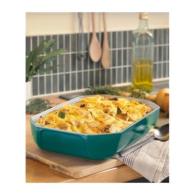 Pyrex 295B003/7145 Dikdörtgen Fırın Kabı, 33x22x7 cm, Yeşil - 2