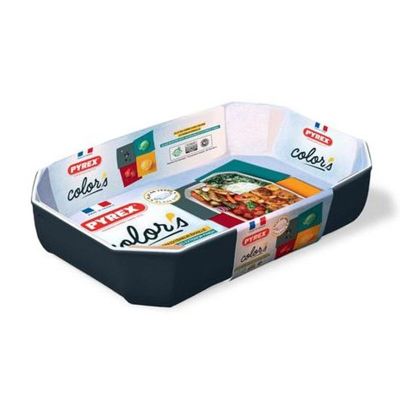 Pyrex 295B004/7145 Dikdörtgen Fırın Kabı, 33x22x7 cm, Gri - 2