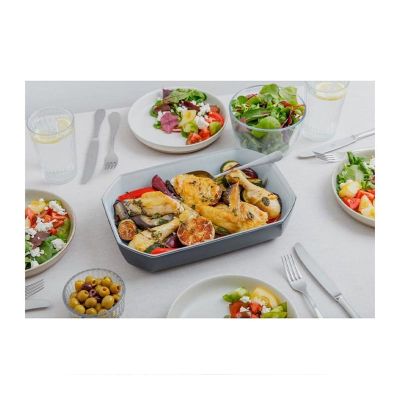 Pyrex 295B004/7145 Dikdörtgen Fırın Kabı, 33x22x7 cm, Gri - 4