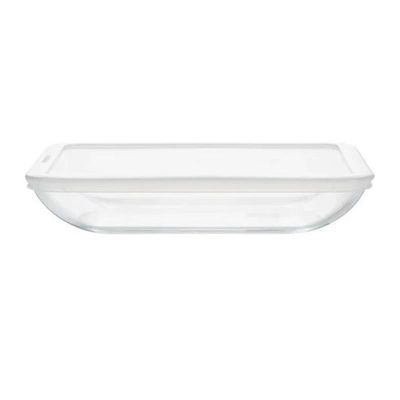 Pyrex 342P000/3046 Kapaklı Dikdörtgen Fırın Kabı, 22x17x6 cm - 1