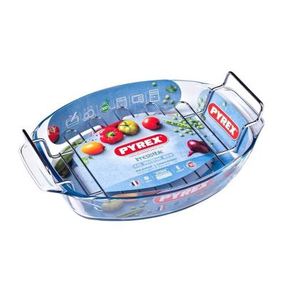 Pyrex 412U000/7043 Izgaralı Oval Fırın Kabı, 4 L - 2