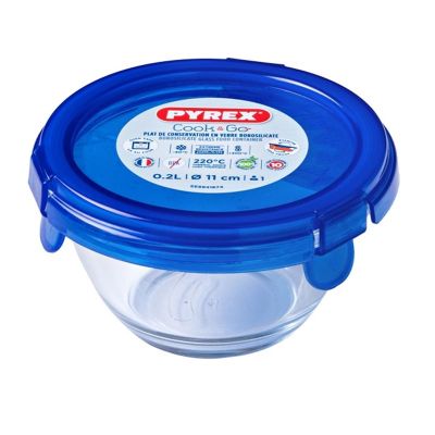 Pyrex 894PGPB/7040 Kapaklı Yuvarlak Saklama Kabı, 0.2 L - 1
