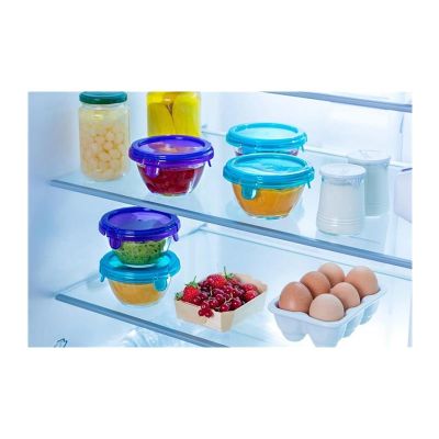 Pyrex 894PGPP/7040 Kapaklı Yuvarlak Saklama Kabı 0,35 L, Mor - 3