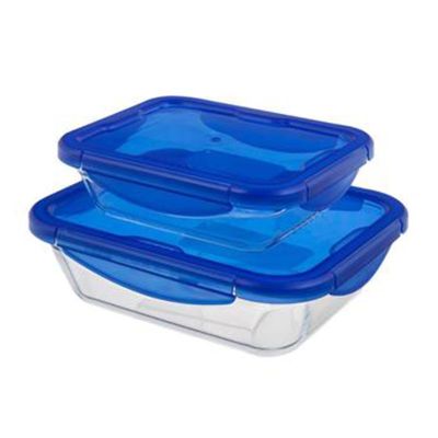 Pyrex 912S904/7345 Dikdörtgen Saklama Kabı Seti, 2'li - 1