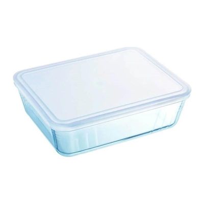 Pyrex 912S951/7146 2'li Dikdörtgen Kapaklı Saklama Kabı, 1.5, 2.7 L - 2