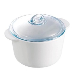 Pyrex P23A000/7043 Kapaklı Casserole, 1.1 L, Beyaz - Thumbnail