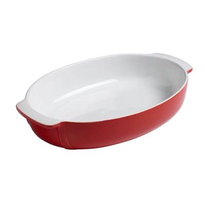 Pyrex SG25OR8/7146 Oval Seramik Fırın Kabı, 30x20 cm, Turuncu - 1