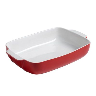 Pyrex SG25RR8/7146 وعاء فرن سيراميك مستطيل، 25 × 19 سم، برتقالي - Pyrex