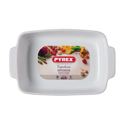 Pyrex SG25RR8/7146 وعاء فرن سيراميك مستطيل، 25 × 19 سم، برتقالي - Pyrex