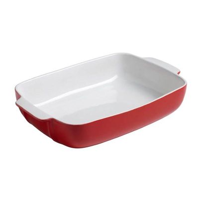 Pyrex SG30RR8/7046 Dikdörtgen Seramik Fırın Kabı, 30x22 cm, Turuncu - 1