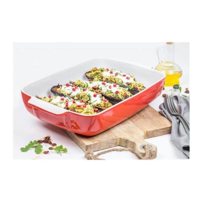 Pyrex SG30RR8/7046 Dikdörtgen Seramik Fırın Kabı, 30x22 cm, Turuncu - 3