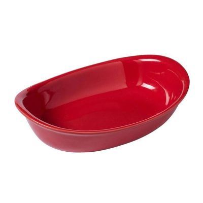 Pyrex SU26OR5/7046 Oval Seramik Fırın Kabı, 1.7 L, Kırmızı - 1